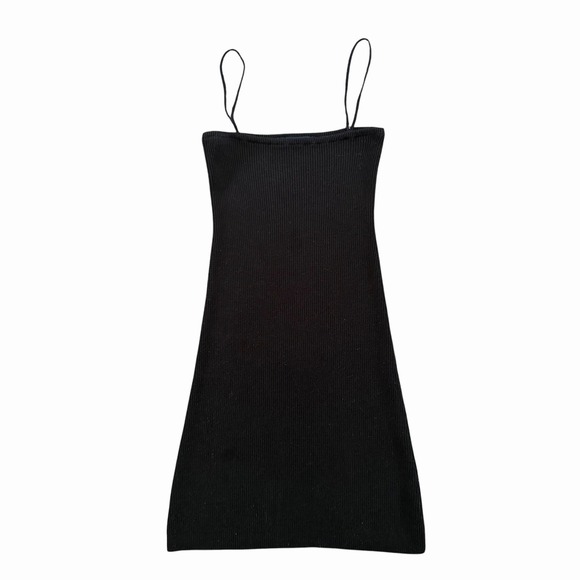 Brandy Melville Dresses & Skirts - Brandy Melville Black Spaghetti Strap Mini Dress One Size
